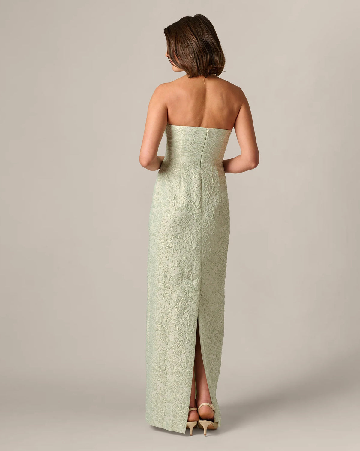 strapless sheath maxi mother of the bride dress - image 6