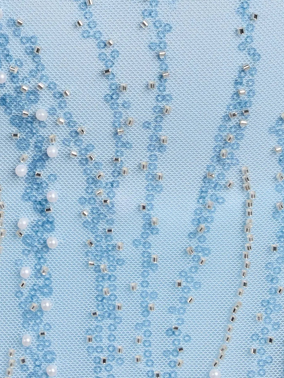 Light Blue floor-length prom dress, alternate view showing the full-length profile