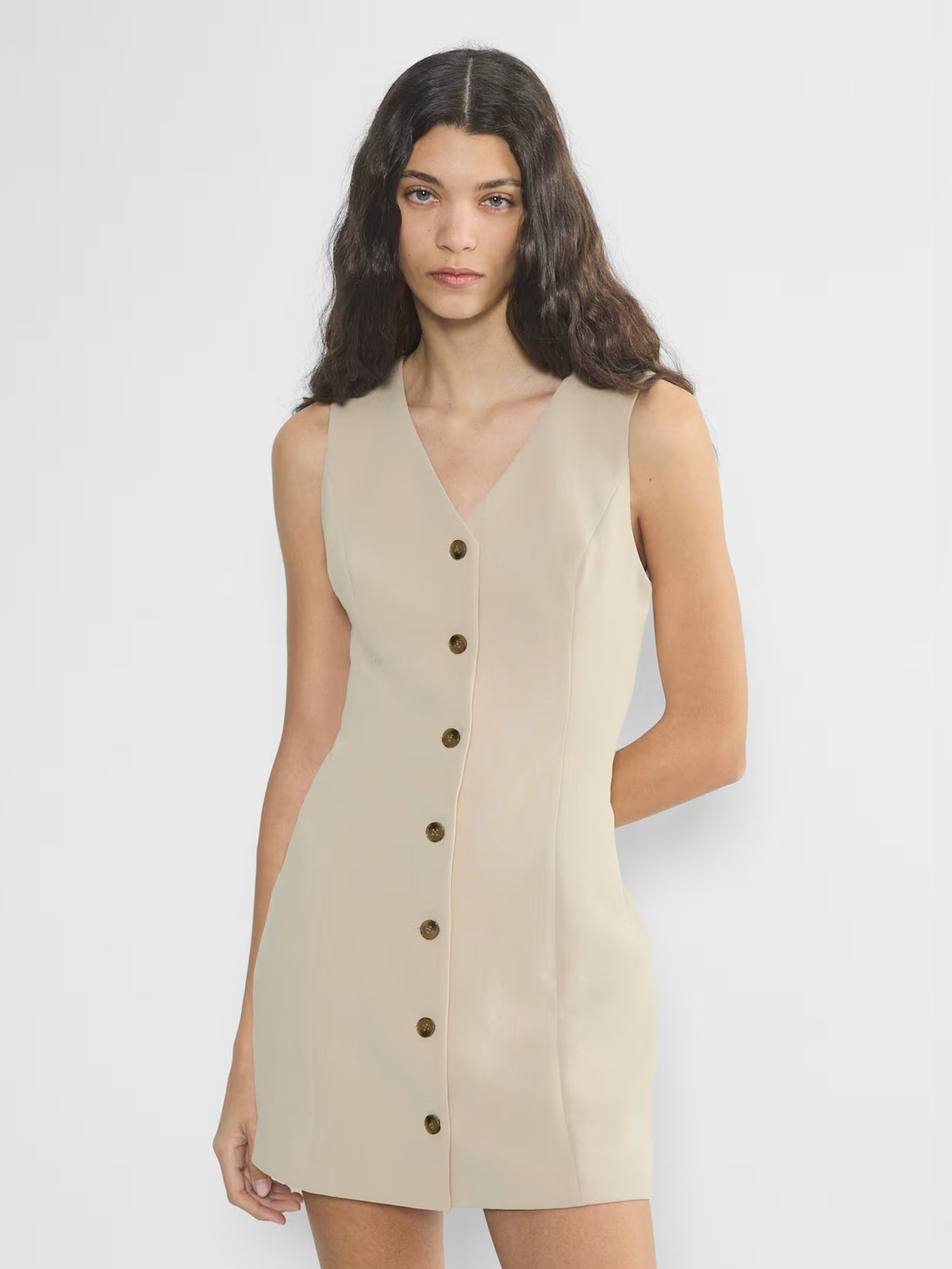 Orange mini homecoming dress, alternate view showing the full-length profile