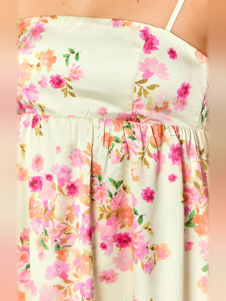 Yellow mini homecoming dress, alternate view showing the full-length profile