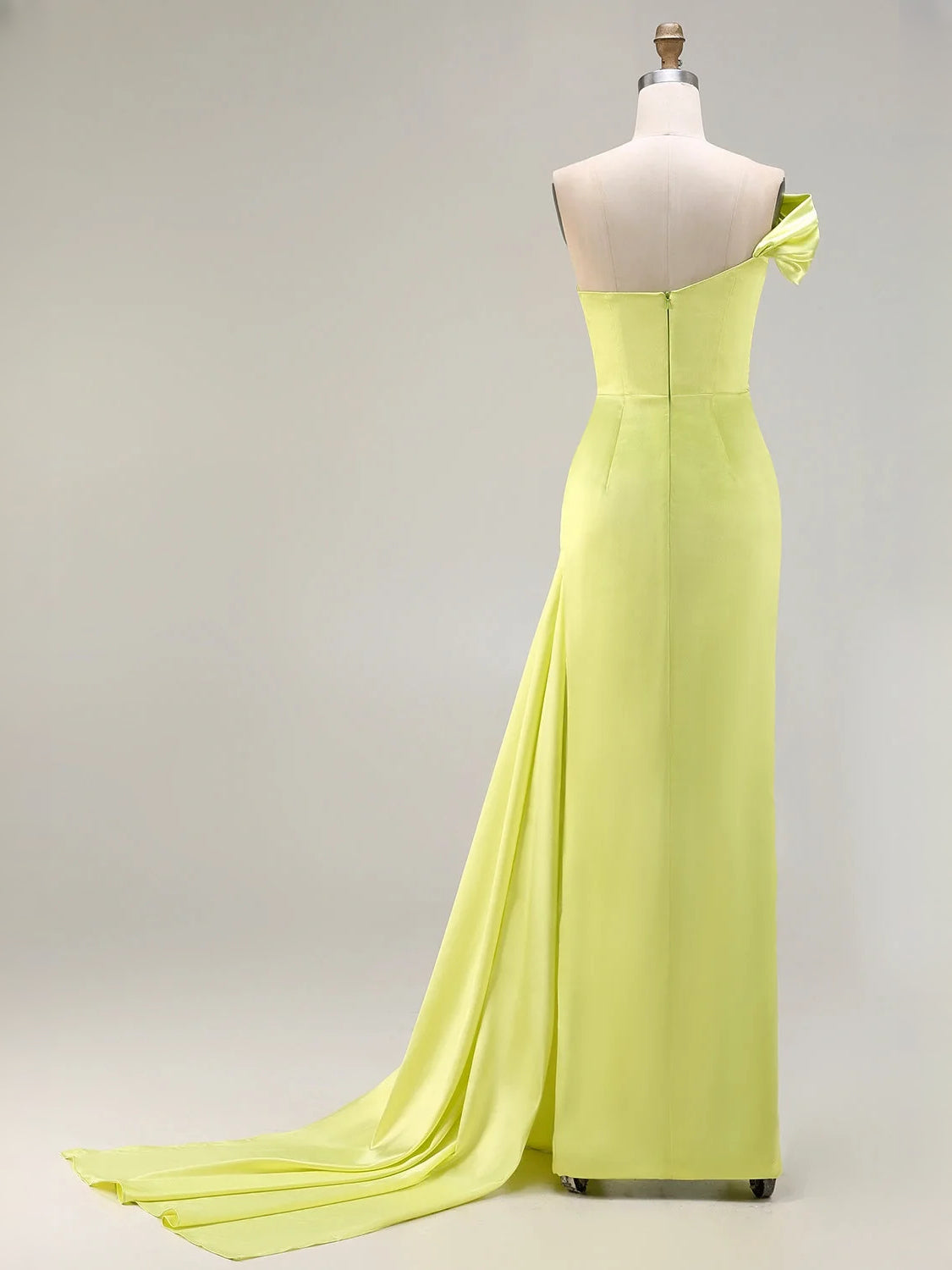 Lime Green floor-length prom dress, alternate view showing the full-length profile
