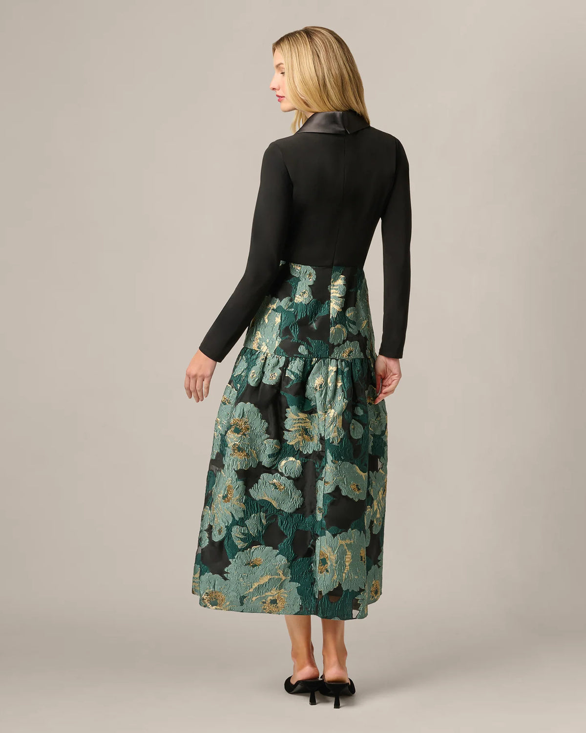 spaghetti strap a-line maxi mother of the bride dress - image 6