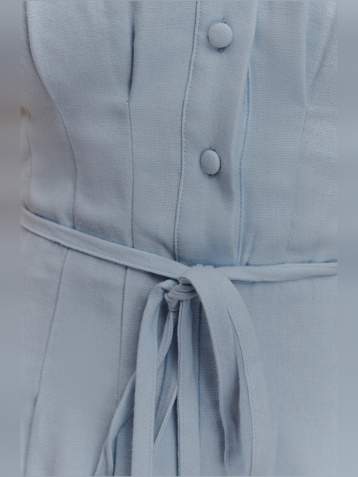 Cornflower Blue midi formal dress, alternate view showing the hem