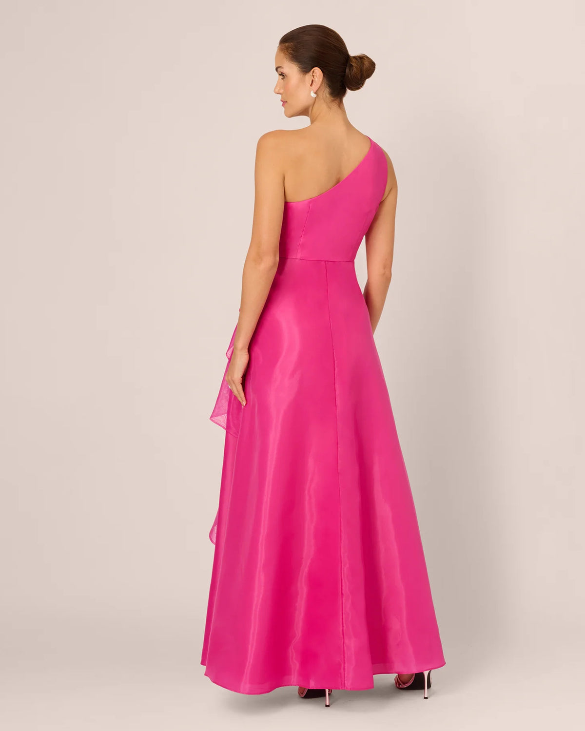 one-shoulder a-line maxi mother of the bride dress - image 6