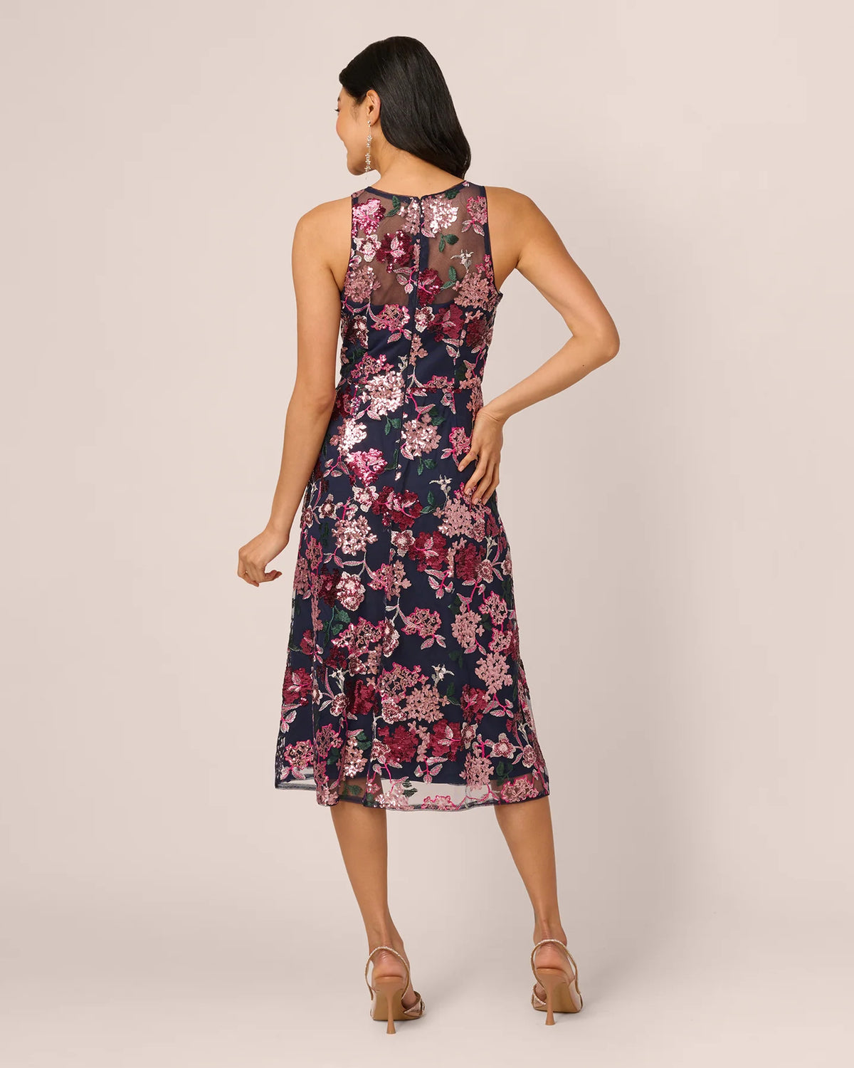 sleeveless a-line midi mother of the bride dress - image 6