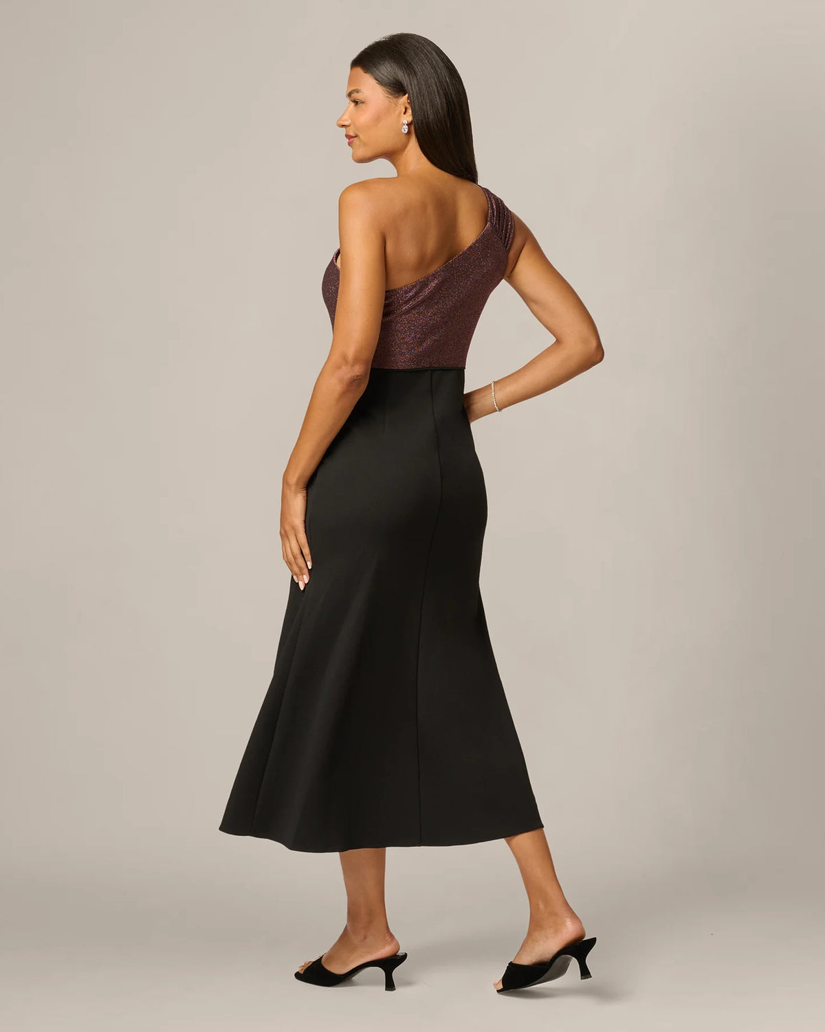 one-shoulder a-line maxi mother of the bride dress - image 6