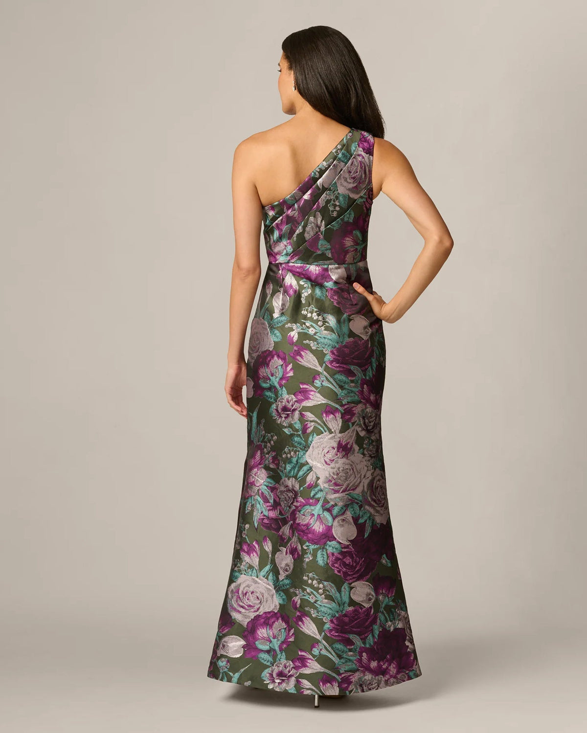 one-shoulder mermaid maxi mother of the bride dress - image 6