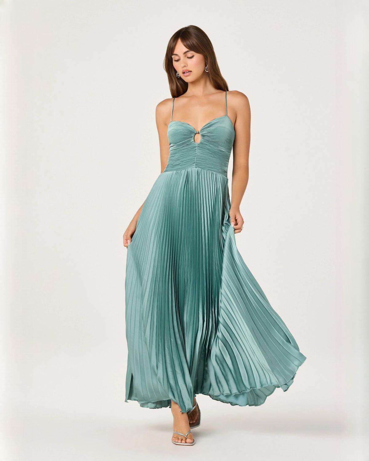 sleeveless chiffon a-line maxi bridesmaid dress - image 6