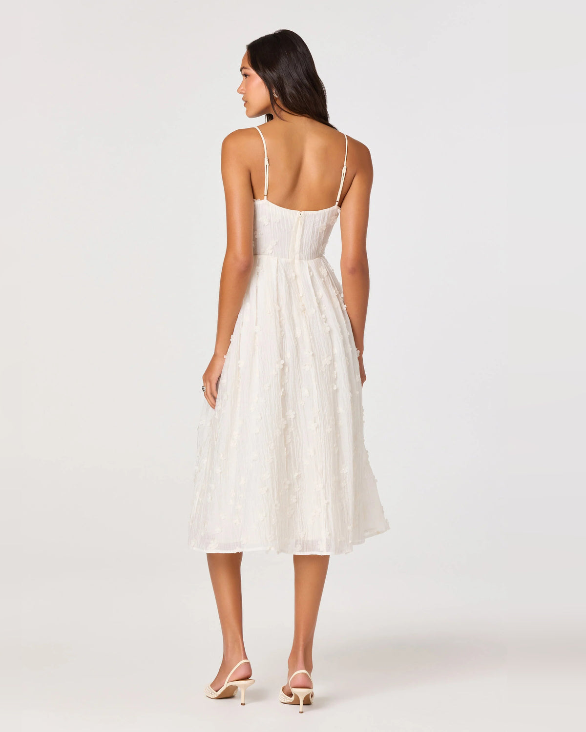spaghetti strap a-line midi homecoming dress - image 6