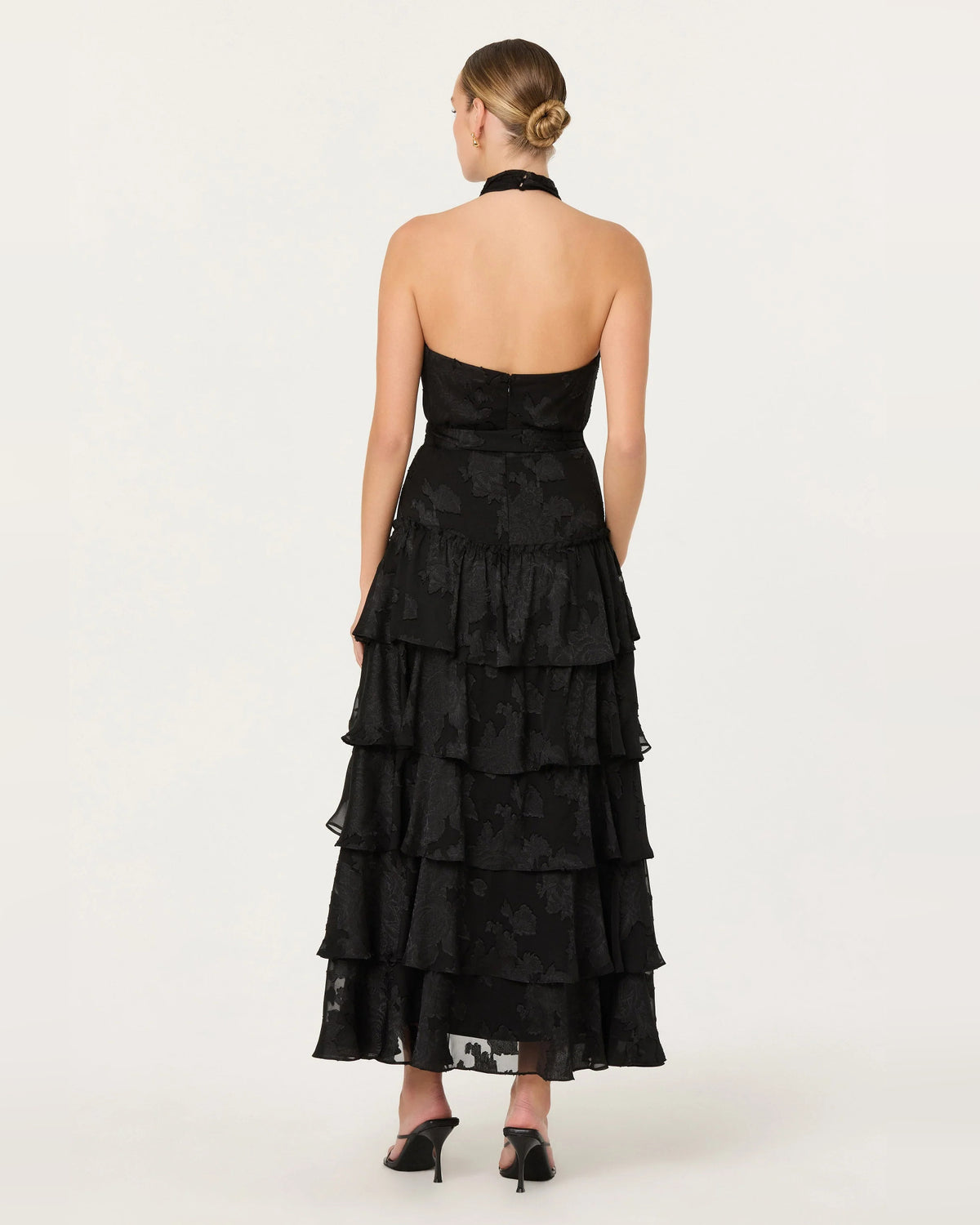 halter neck a-line maxi formal dress - image 6