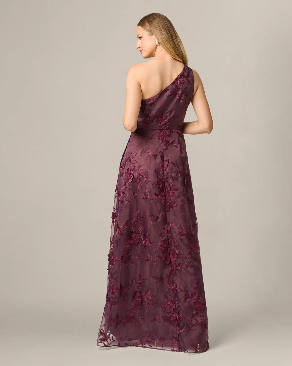 one-shoulder a-line maxi mother of the bride dress - image 6