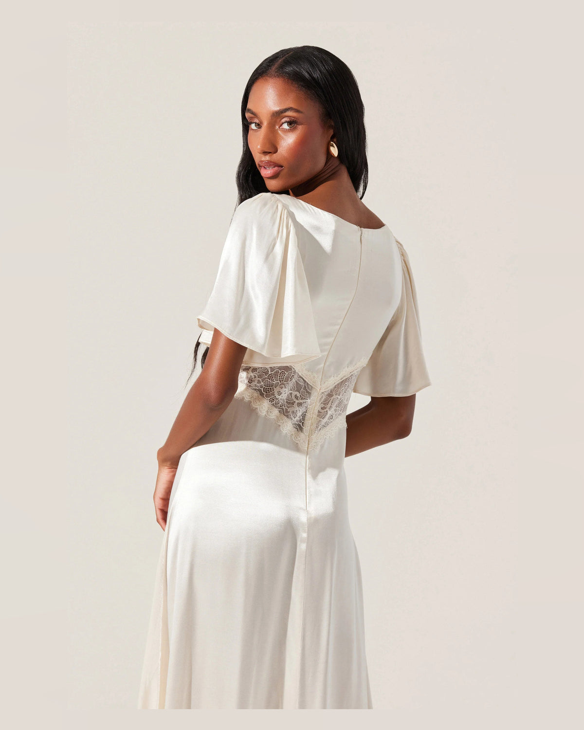 v-neck a-line midi formal dress - image 6