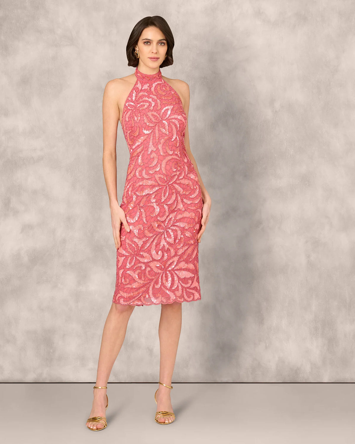 halter neck sheath midi mother of the bride dress - image 6