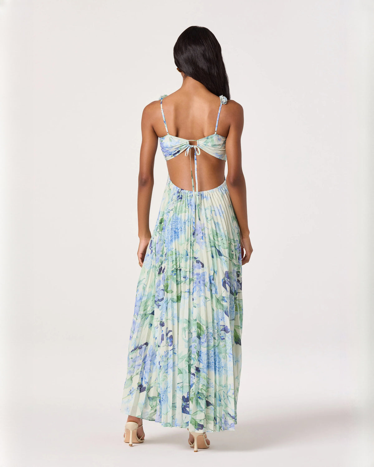 sleeveless chiffon a-line maxi bridesmaid dress - image 6