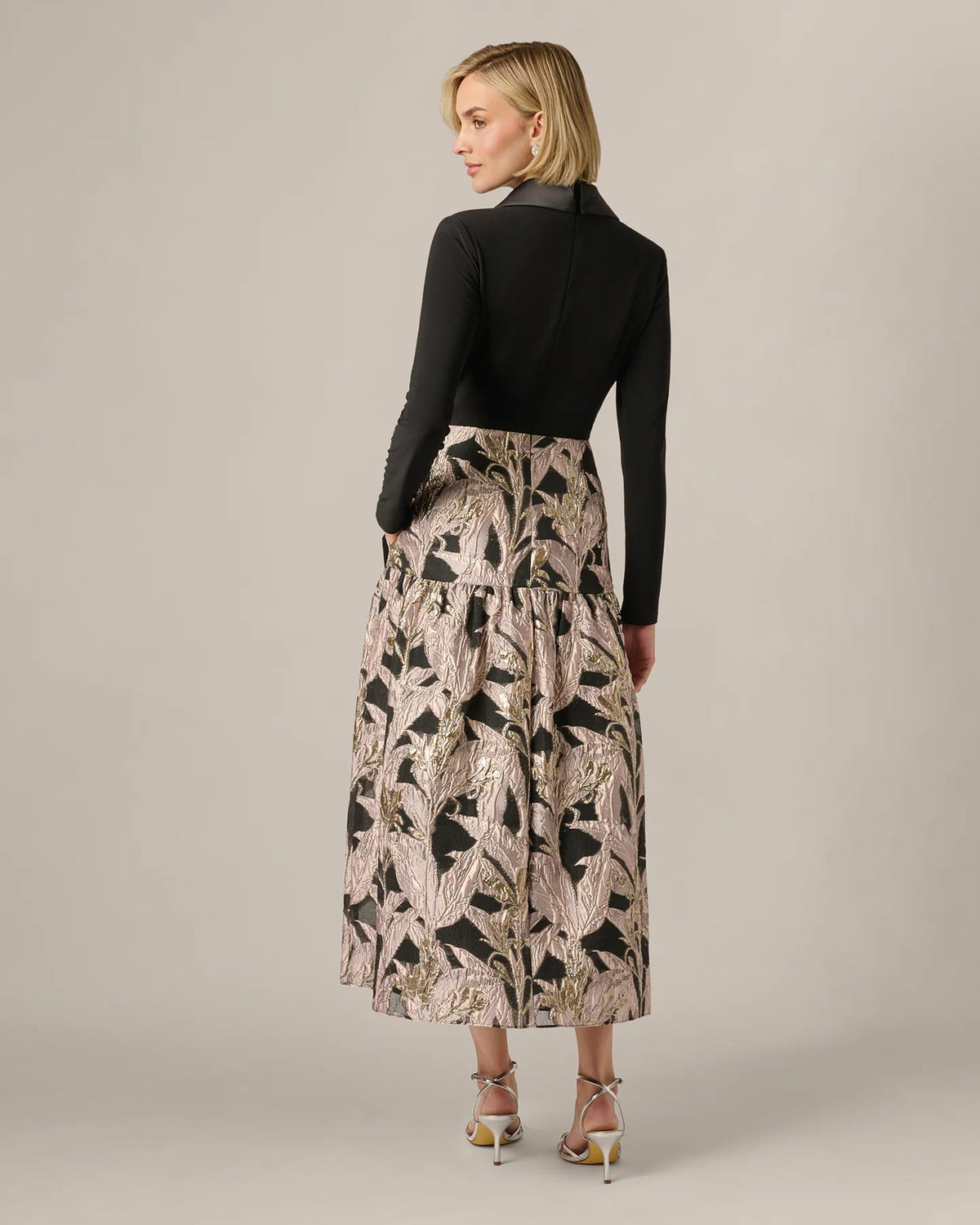 long-sleeve a-line maxi mother of the bride dress - image 6