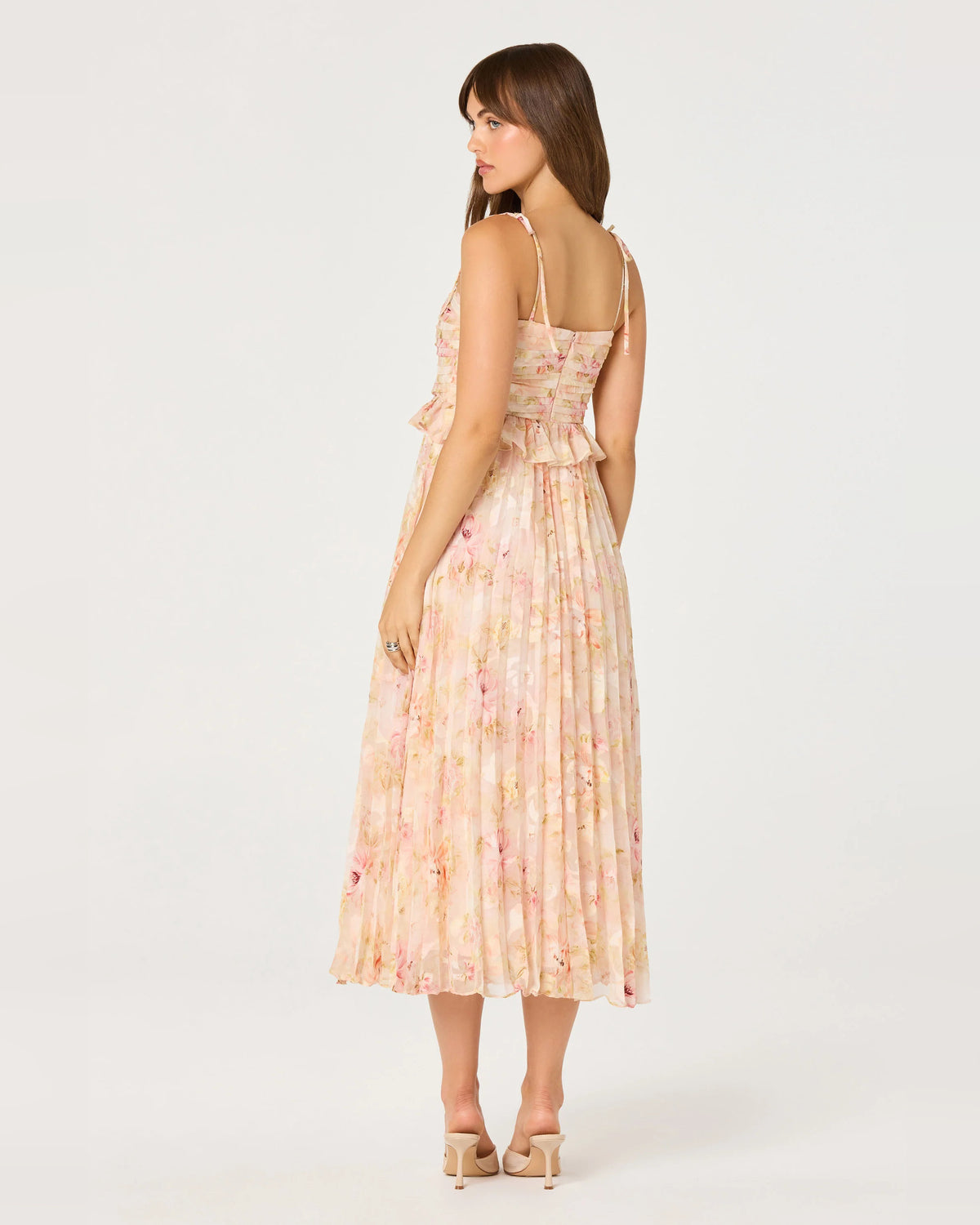 spaghetti strap a-line midi homecoming dress - image 6