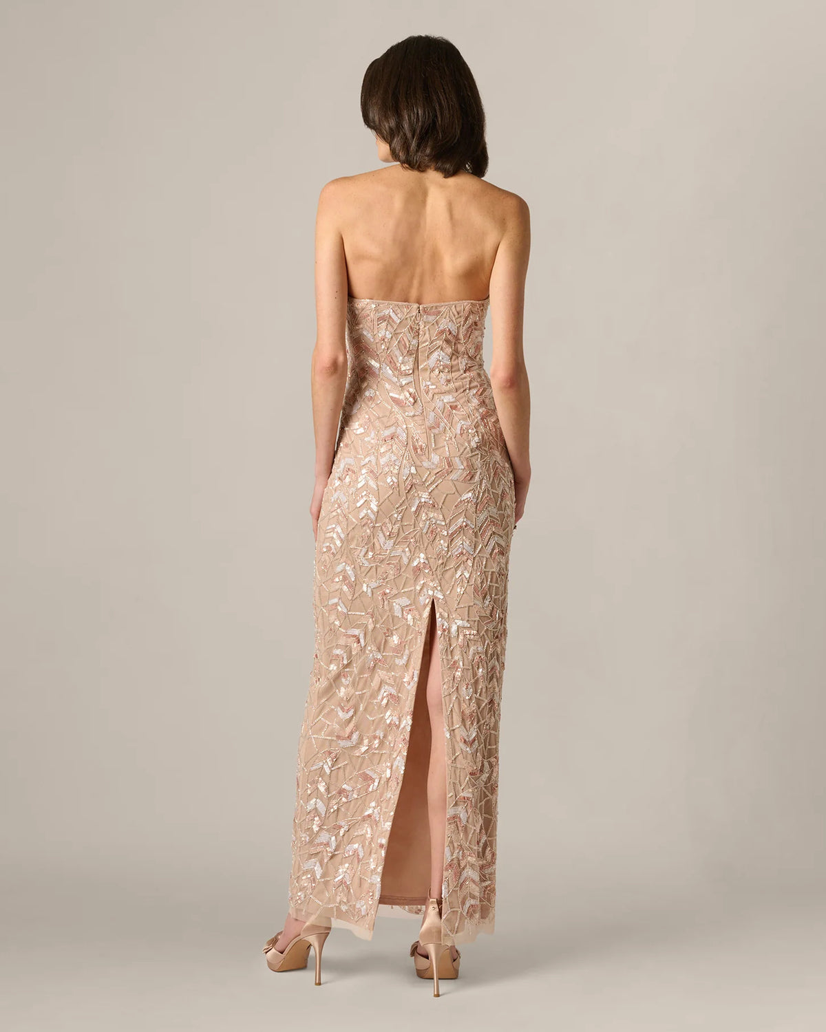 halter neck a-line maxi mother of the bride dress - image 6