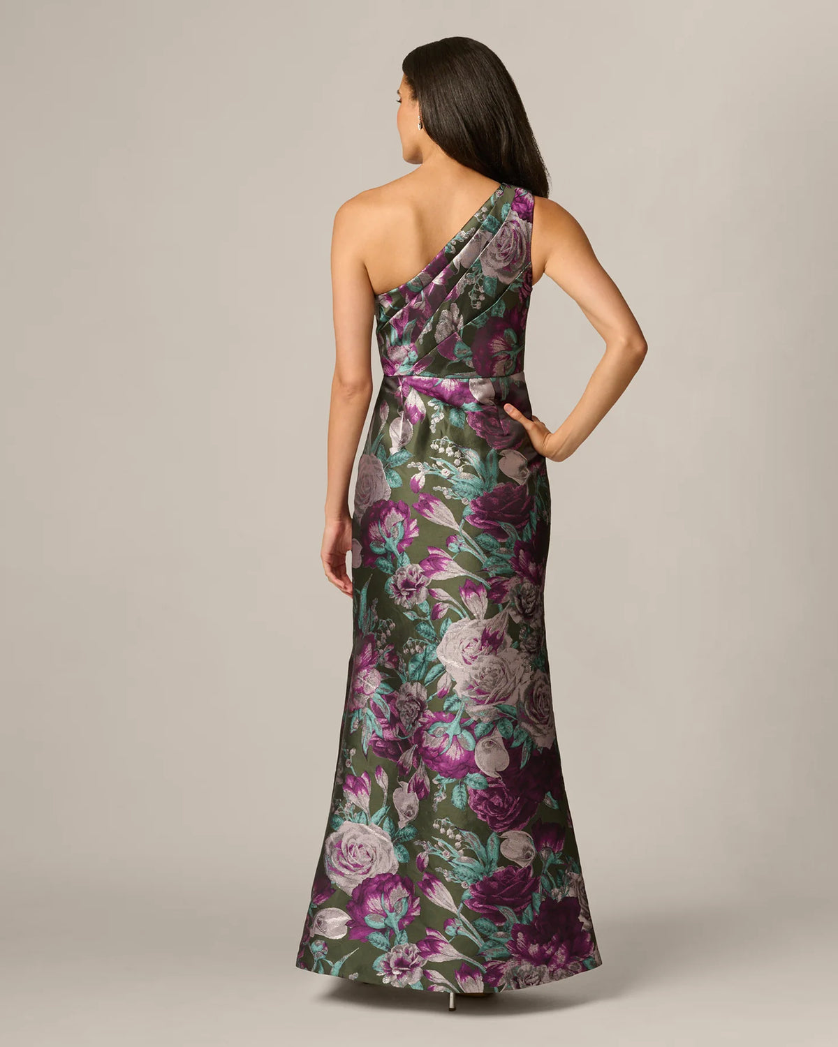 one-shoulder mermaid maxi mother of the bride dress - image 6