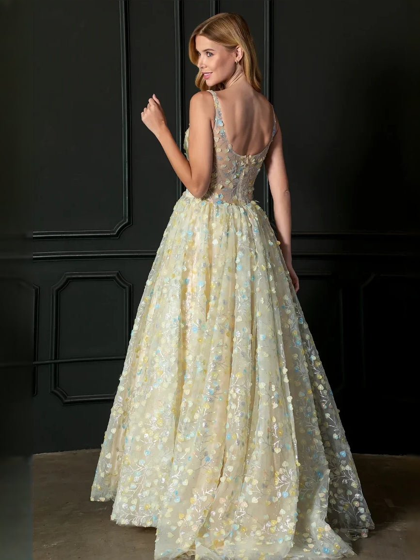 Blush Pink floor-length prom dress, alternate view showing the full-length profile
