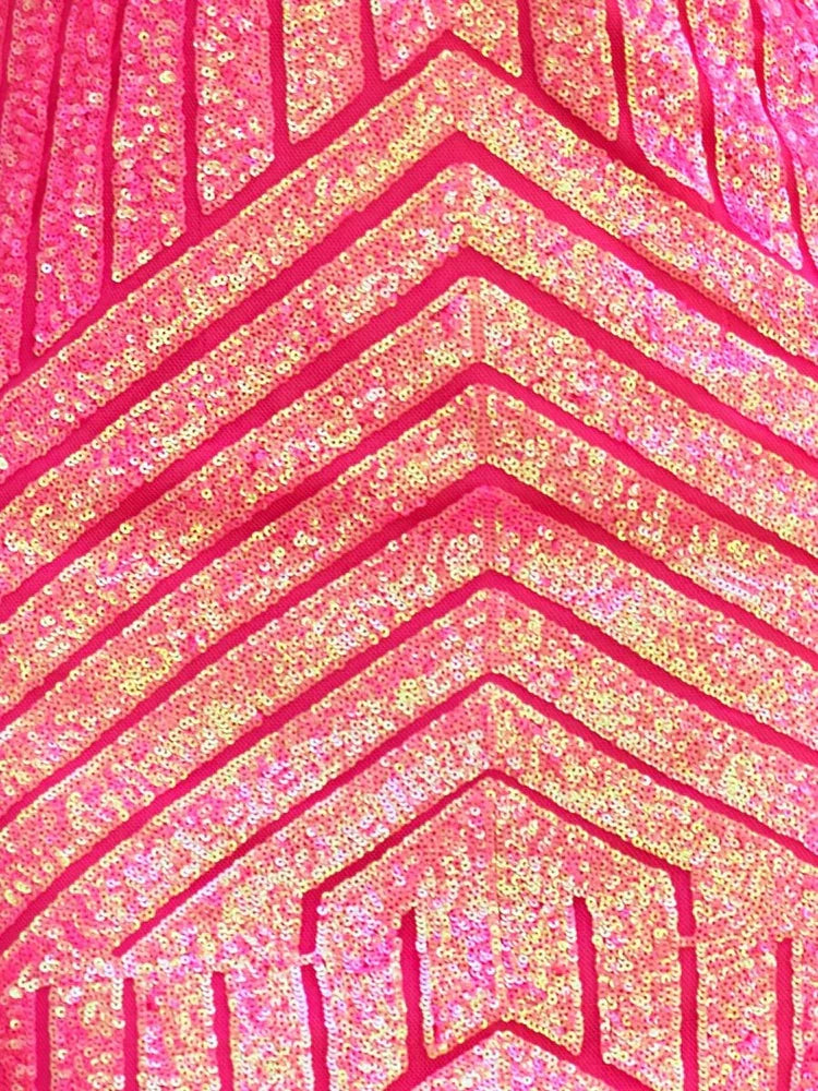 Hot Pink mini homecoming dress, alternate view showing the full-length profile