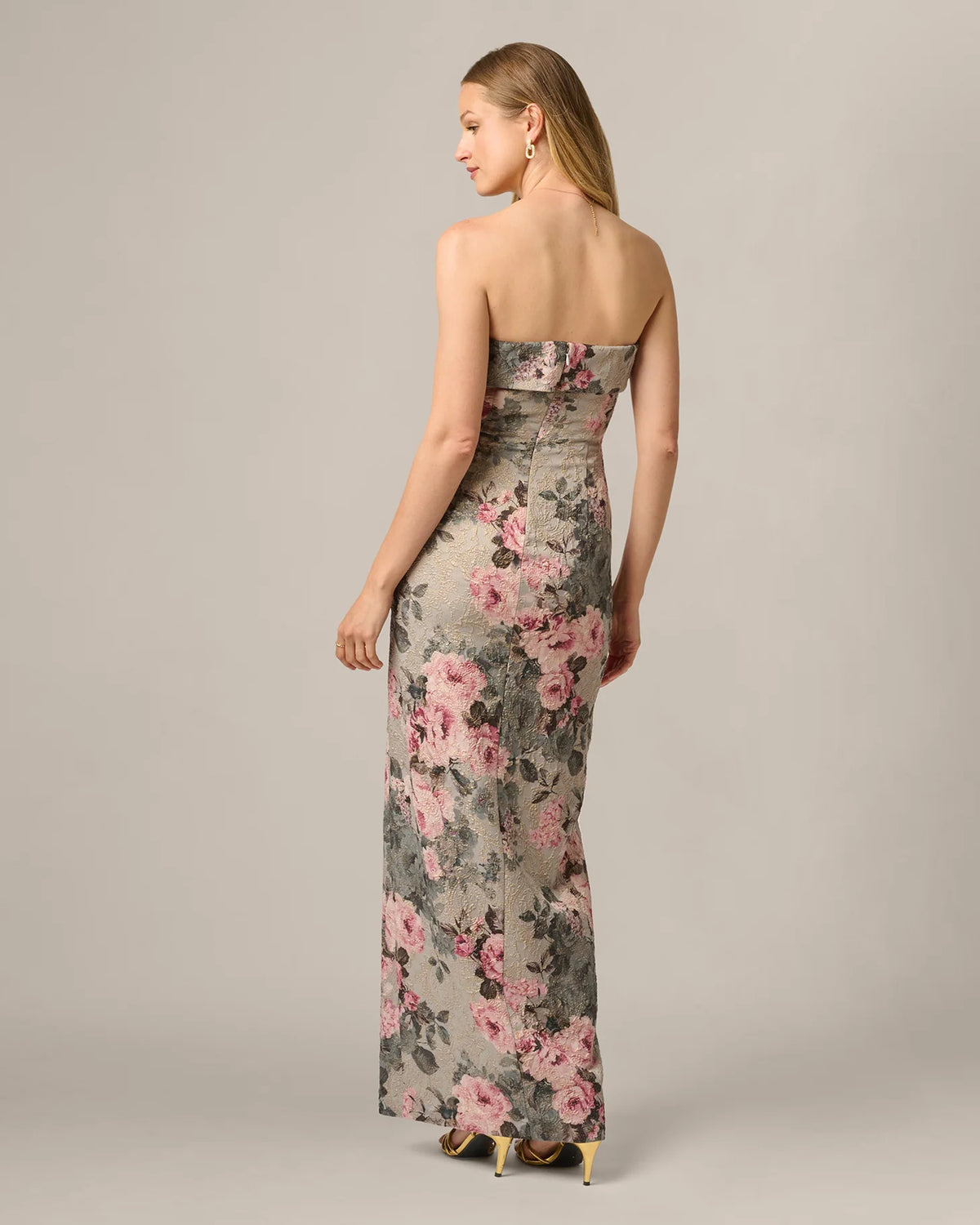 strapless sheath maxi mother of the bride dress - image 6