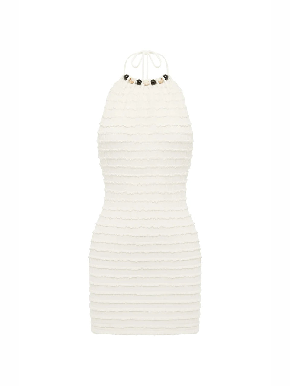 WHITE mini homecoming dress, alternate view showing the full-length profile