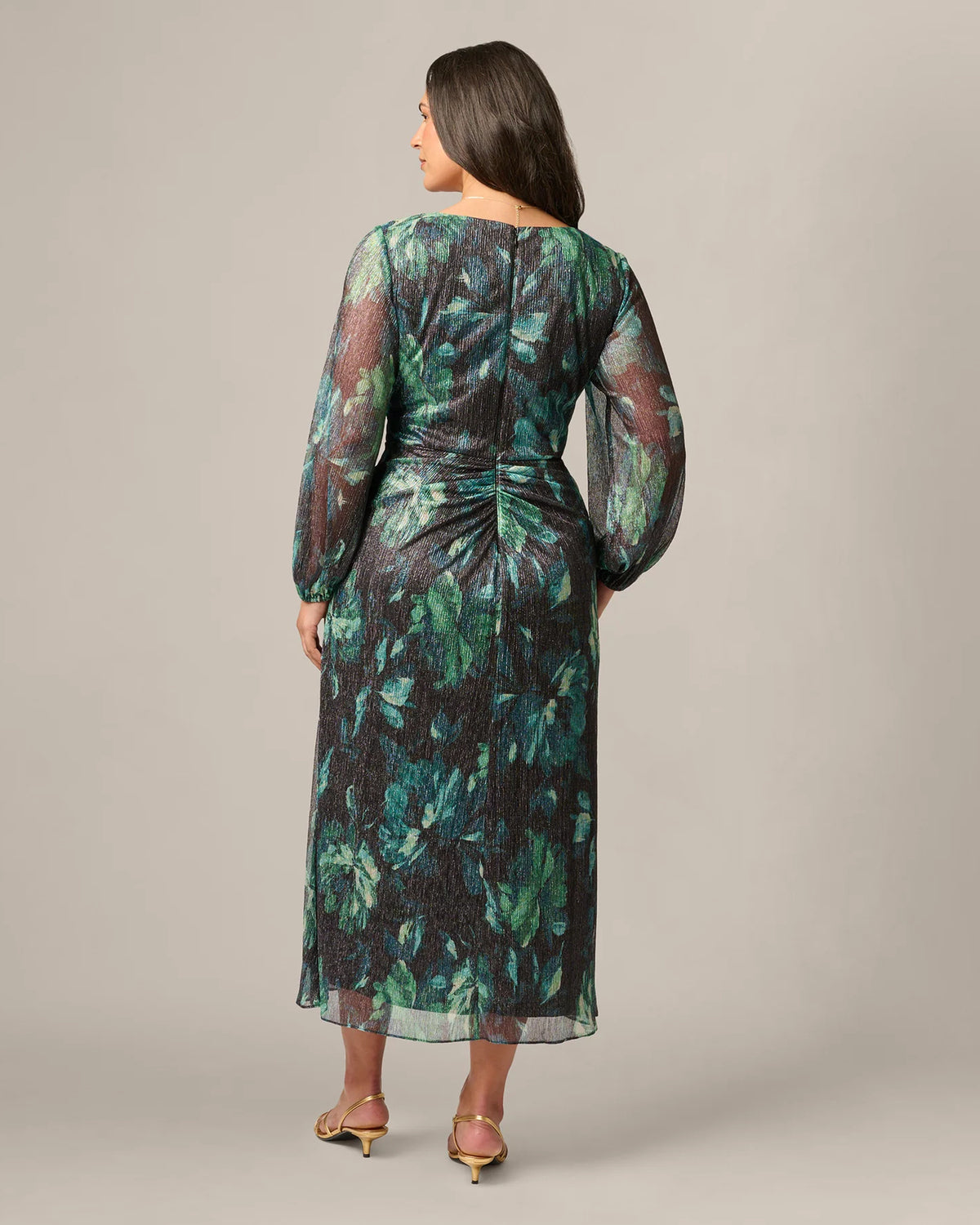 long-sleeve a-line maxi mother of the bride dress - image 6