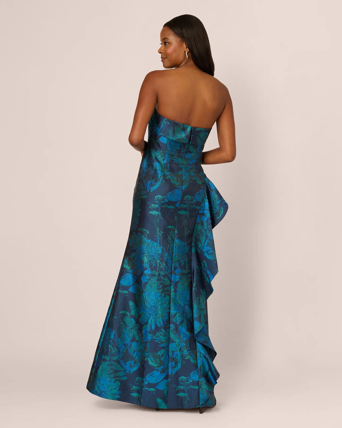 strapless a-line maxi mother of the bride dress - image 6