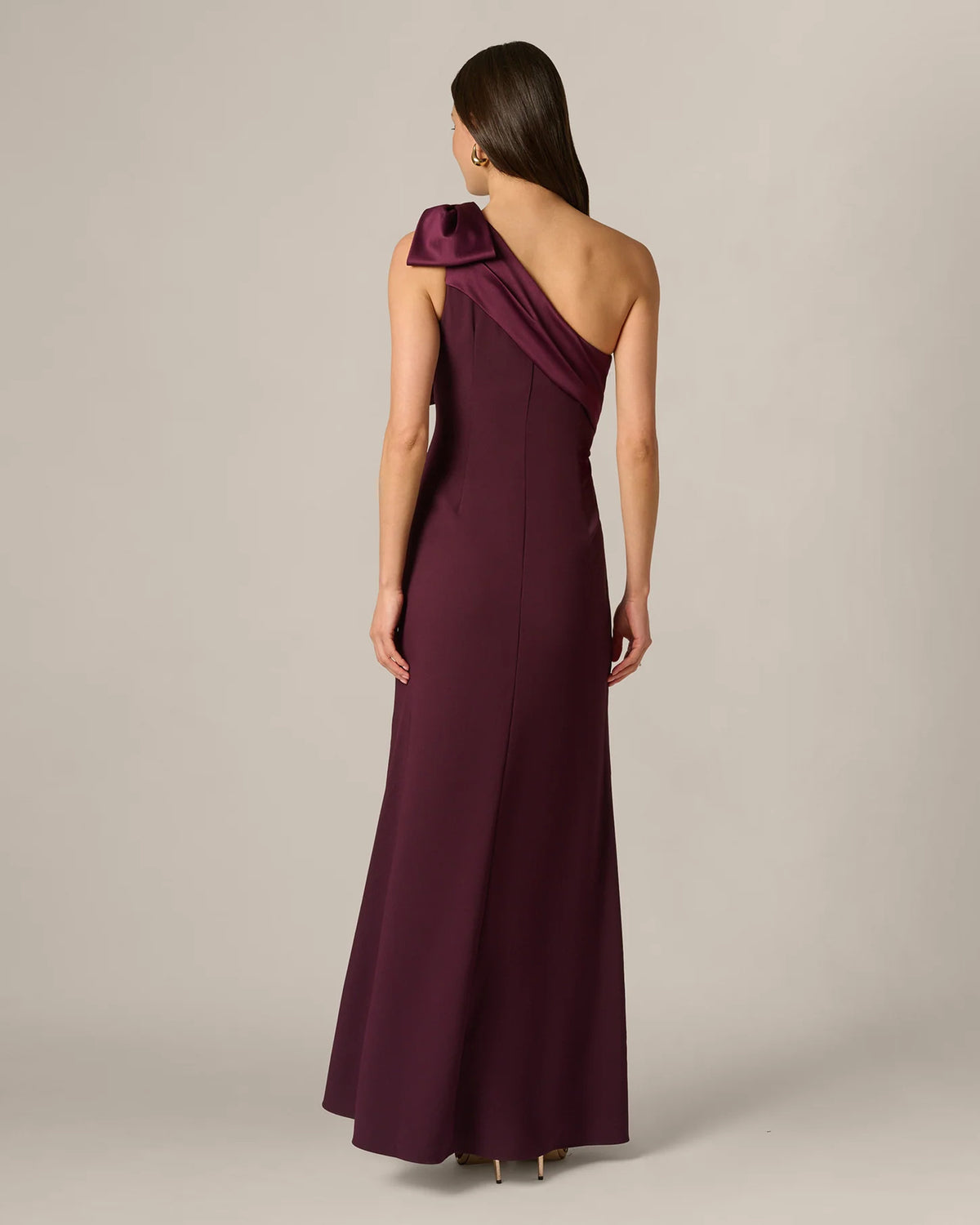 one-shoulder a-line maxi mother of the bride dress - image 6