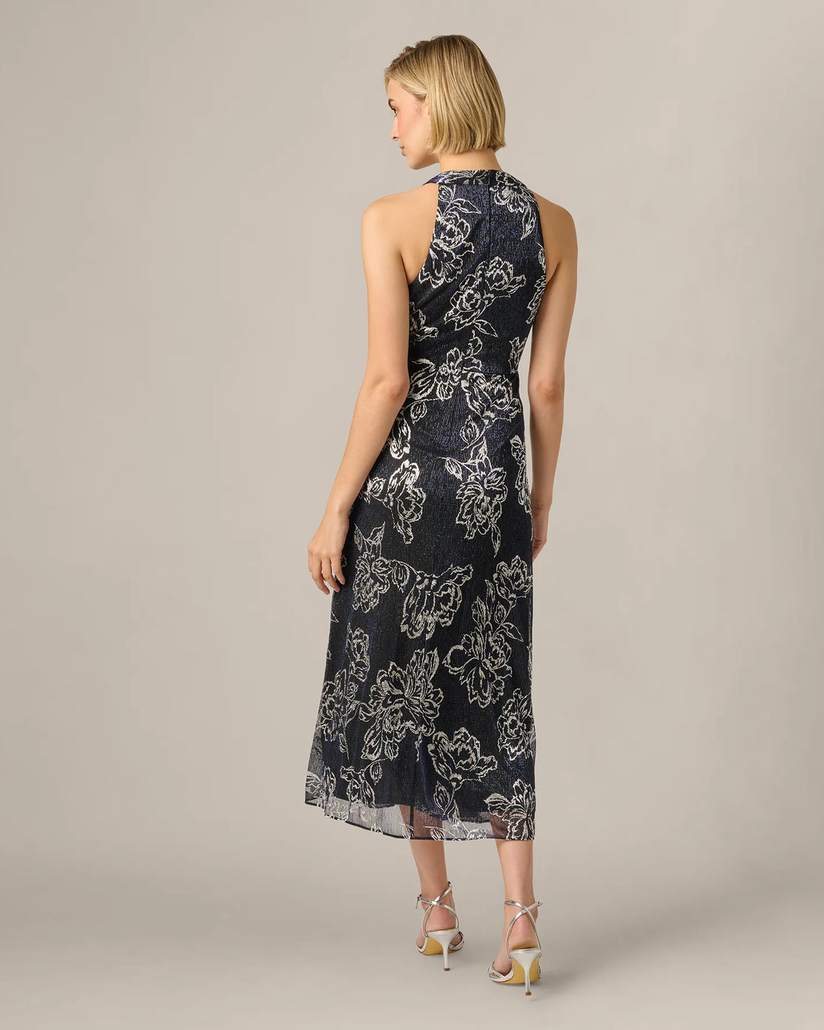 halter neck a-line midi mother of the bride dress - image 6