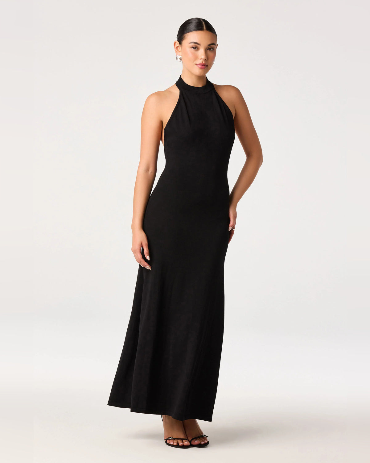 halter neck a-line maxi formal dress - image 6
