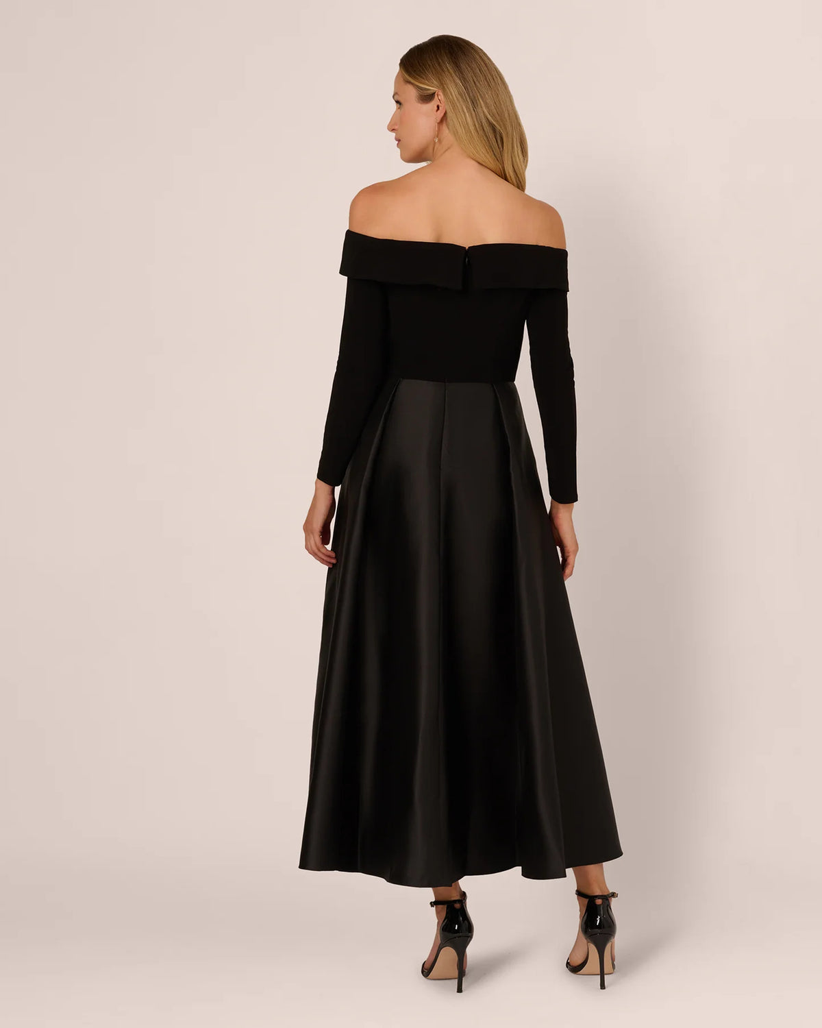 off-shoulder a-line maxi mother of the bride dress - image 6