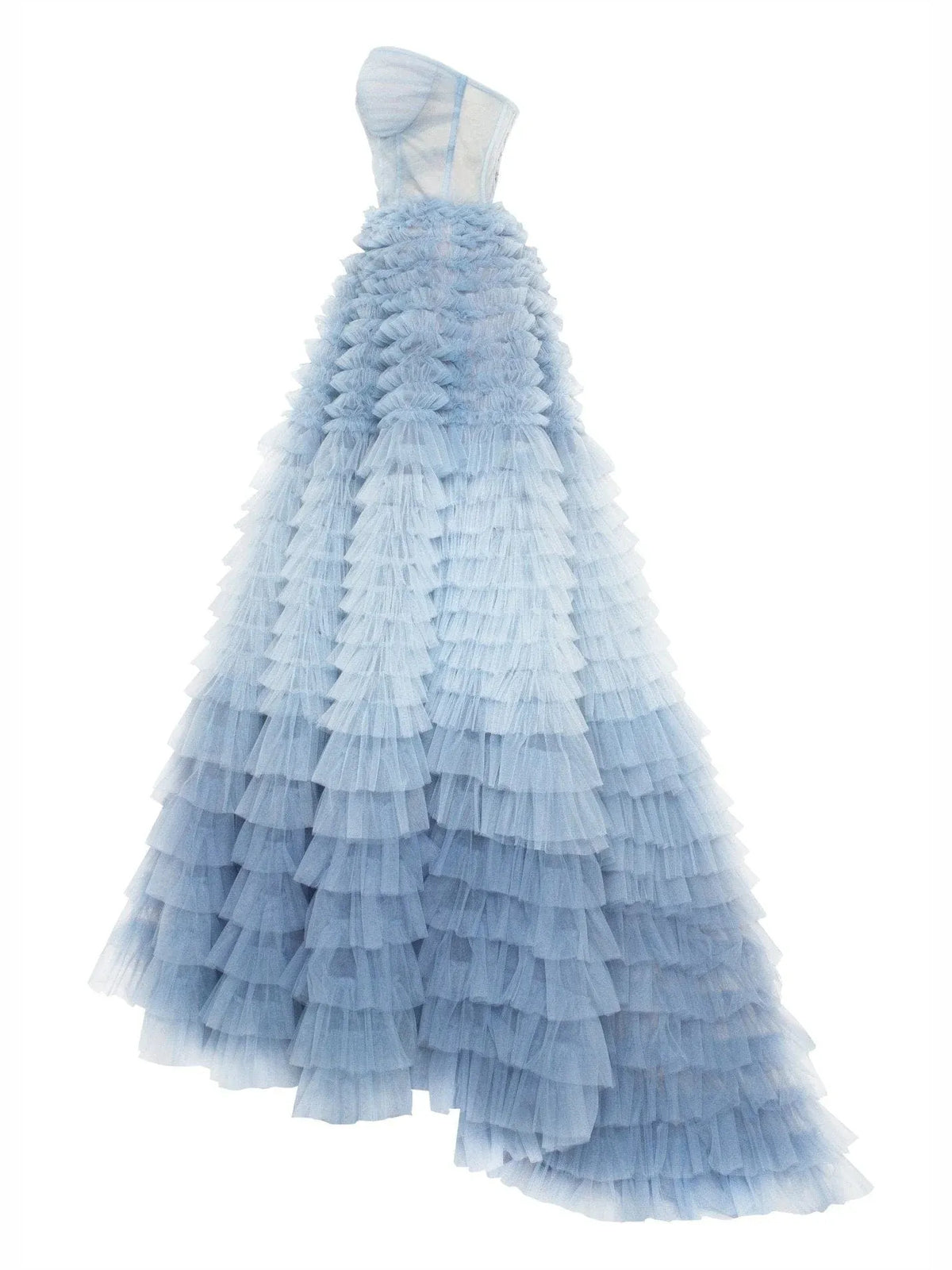 As Picture floor-length prom dress, alternate view showing the full-length profile