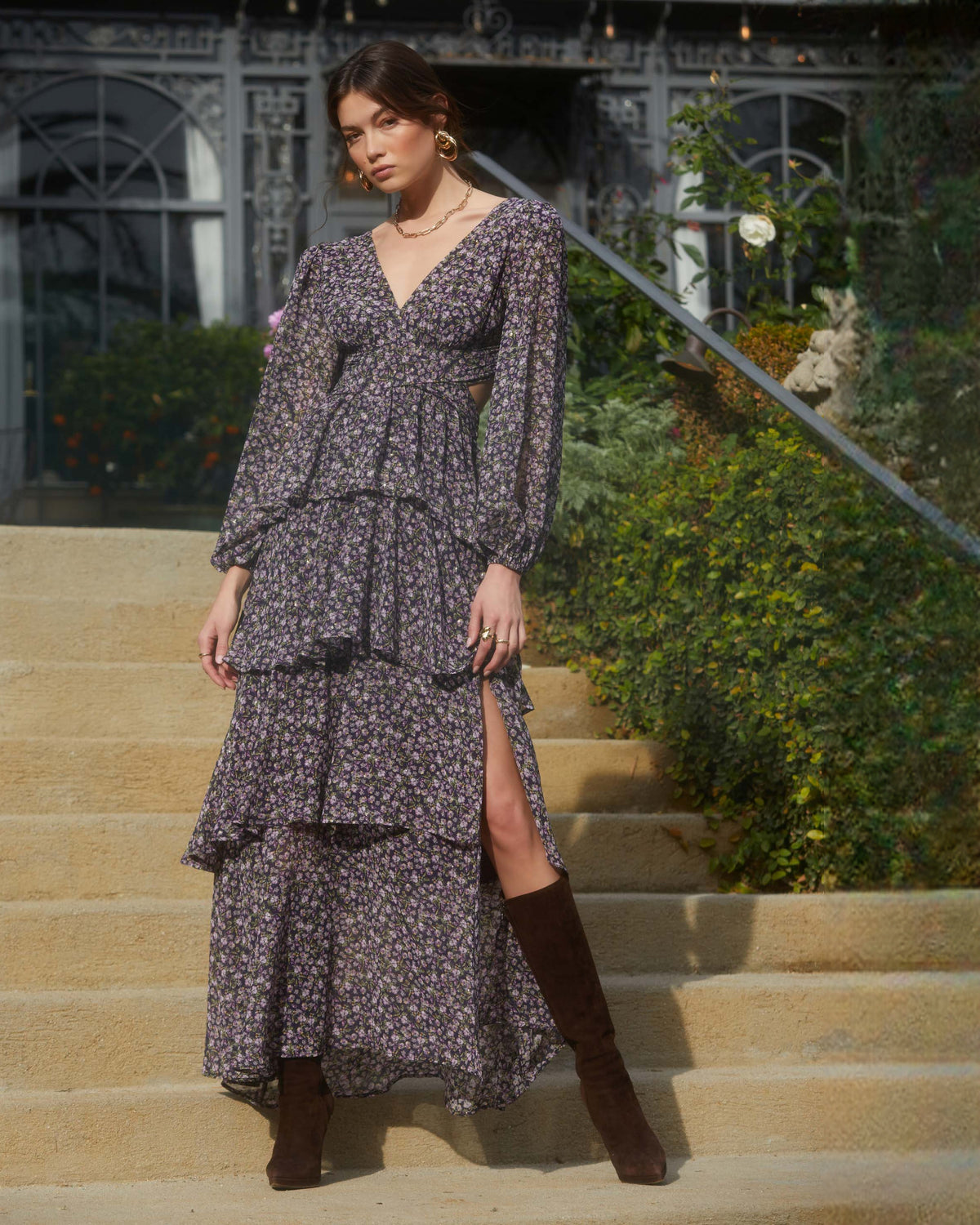 spaghetti strap a-line maxi formal dress - image 6
