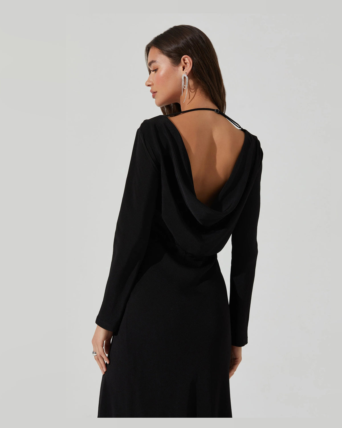 cowl neck a-line maxi formal dress - image 6