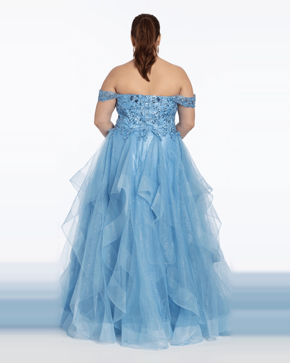 off shoulder ball-gown floor-length prom dress - image 6