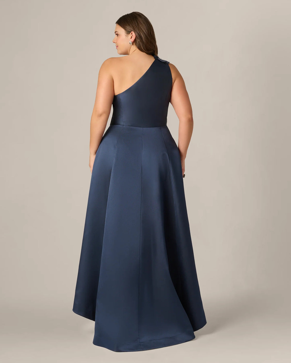 one-shoulder a-line maxi mother of the bride dress - image 6