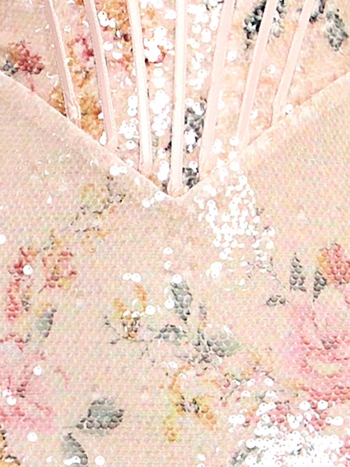As Picture mermaid floor-length formal dress with skirt slit, alternate view showing the hem