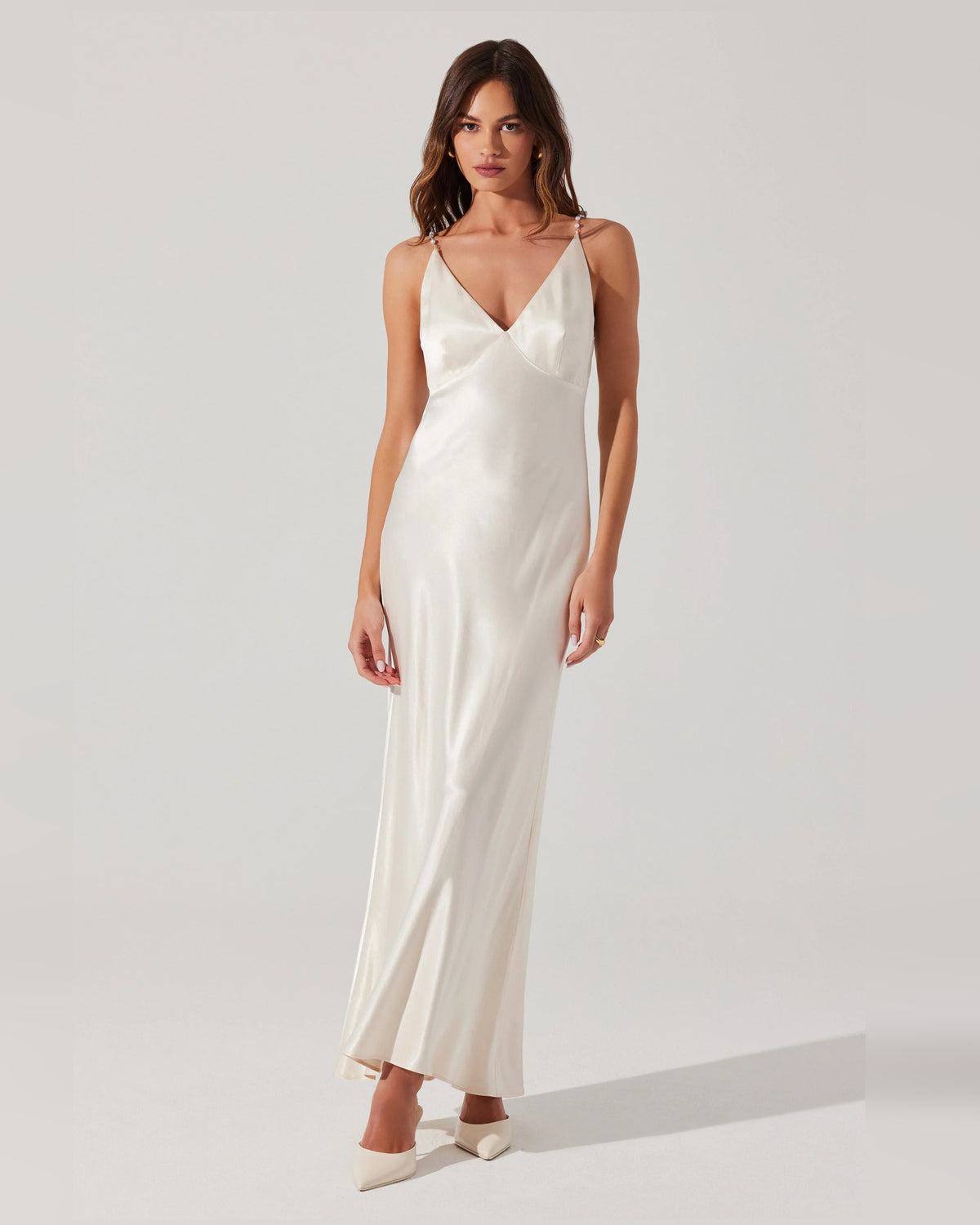 spaghetti strap a-line maxi formal dress - image 6