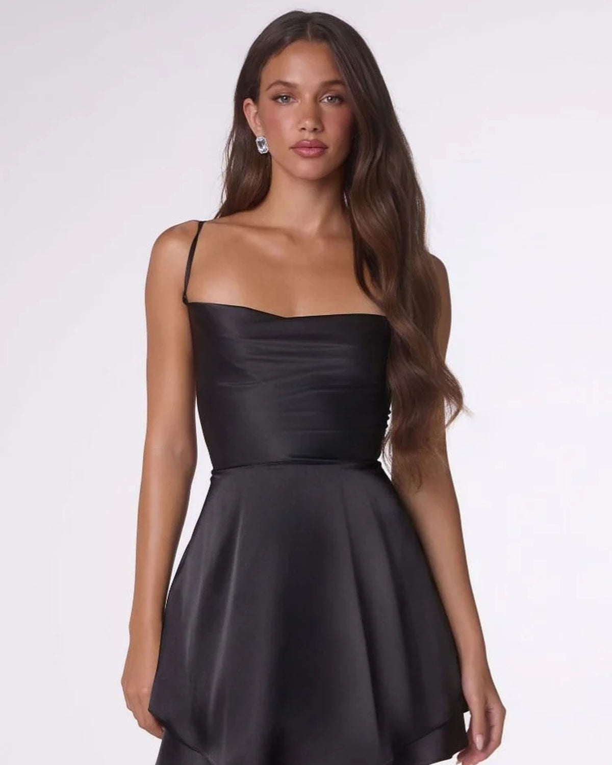 charmaine satin mini homecoming dress - image 7
