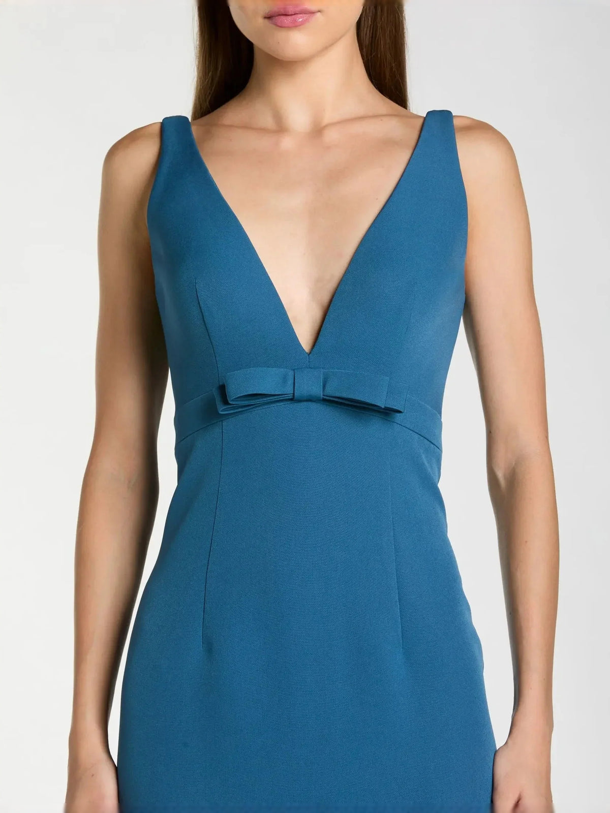 Lilac floor-length bridesmaid dress, alternate view showing the full-length silhouette