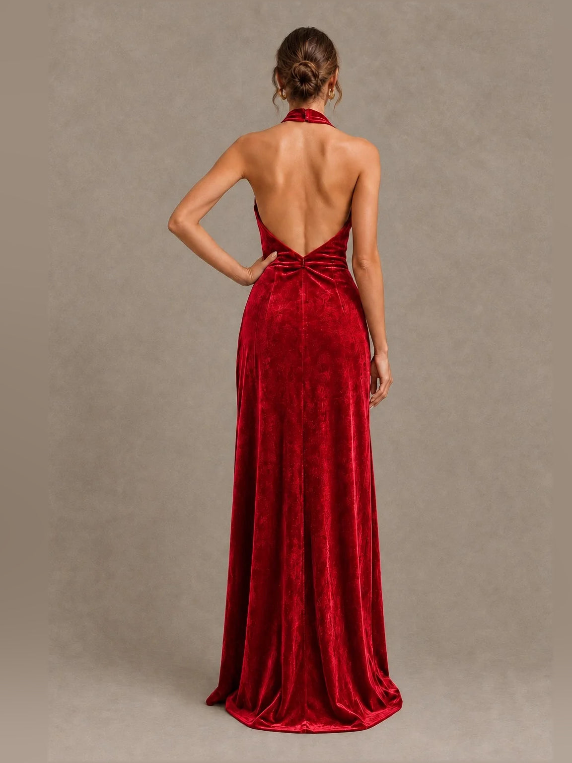 Emerald Green floor-length bridesmaid dress, alternate view showing the full-length silhouette