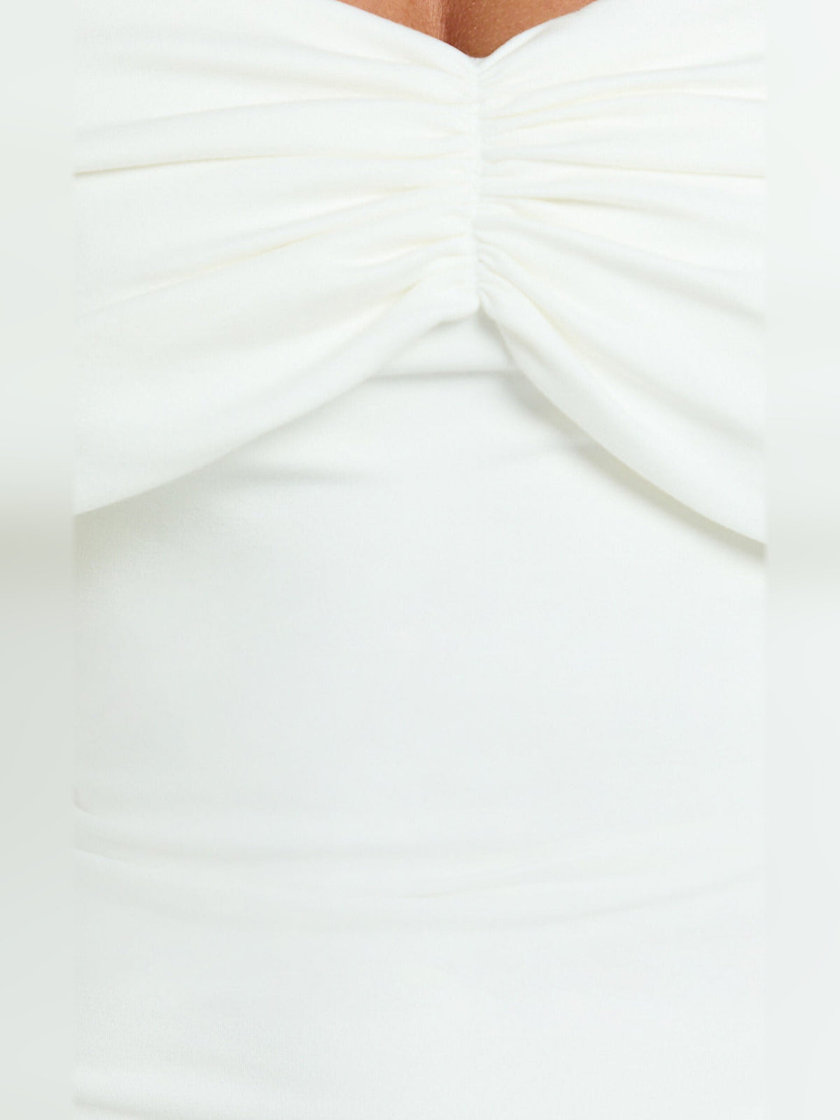 Off White mini homecoming dress, alternate view showing the full-length silhouette