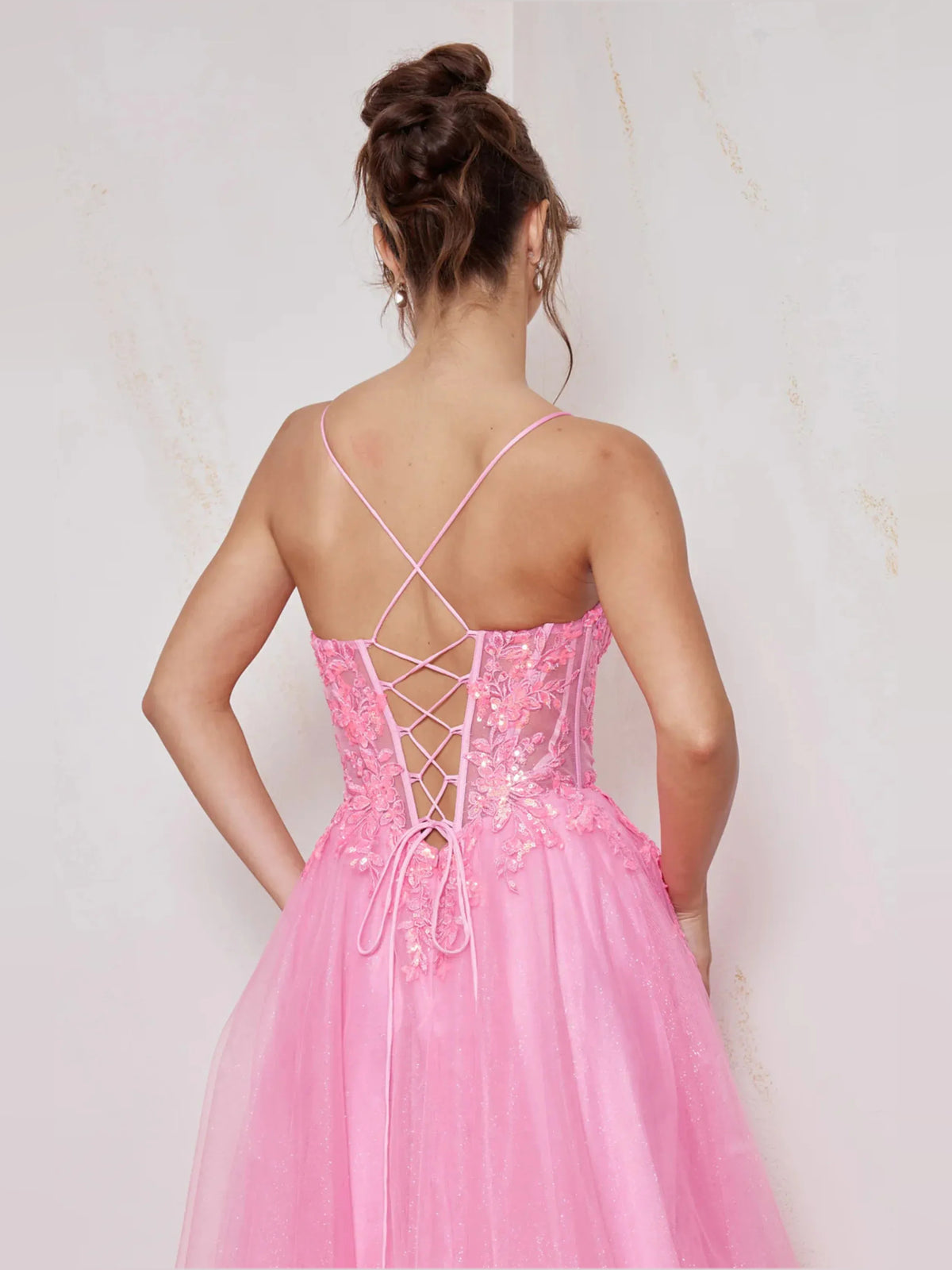 Light Blue floor-length prom dress, alternate view showing the full-length silhouette