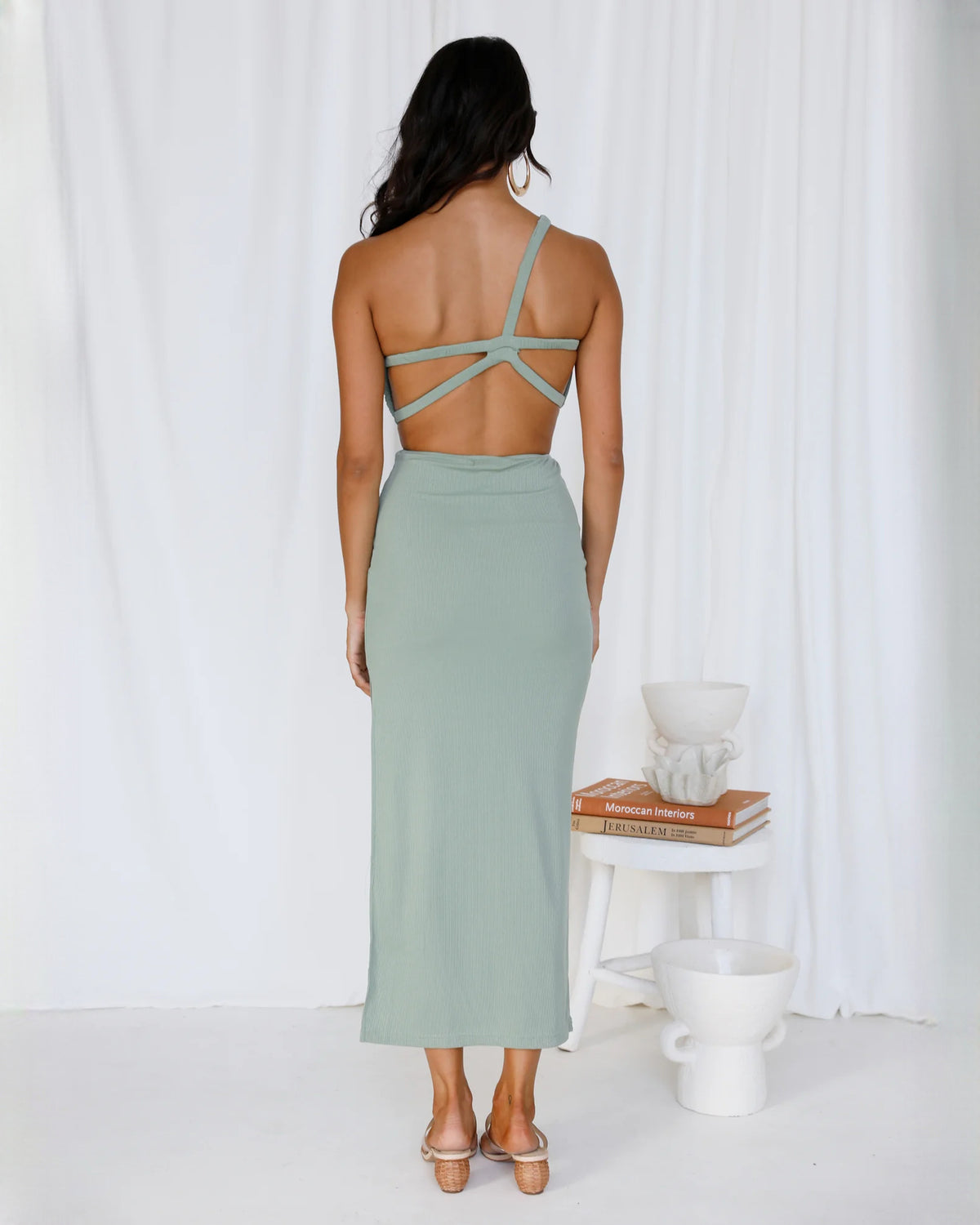 sleeveless satin a-line maxi bridesmaid dress - image 7