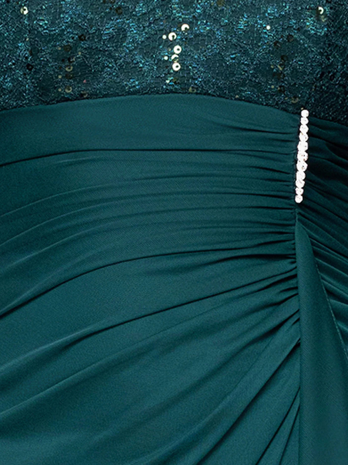 Dark Navy floor-length mother of the bride dress, alternate view showing the full-length silhouette