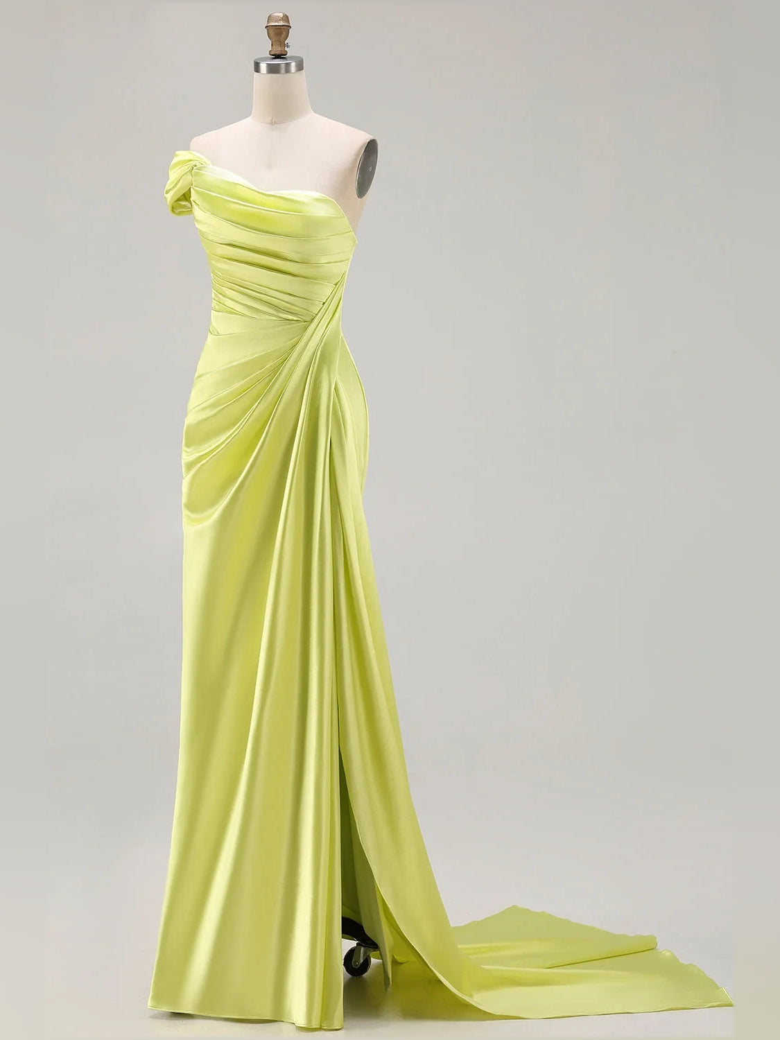Lime Green floor-length prom dress, alternate view showing the full-length silhouette