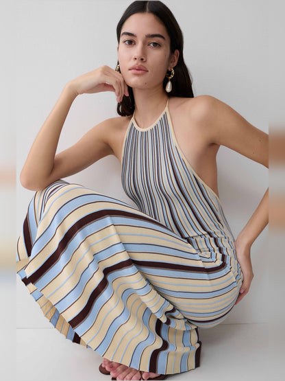 Chocolate midi formal dress, alternate view showing the shoulder line