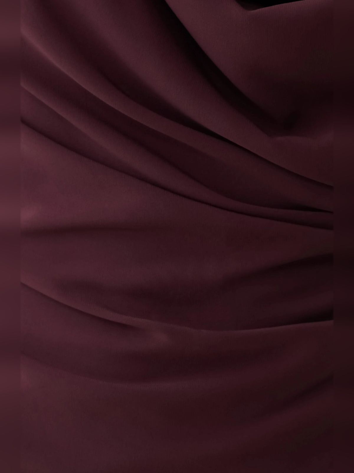 Plum mini homecoming dress, alternate view showing the full-length silhouette
