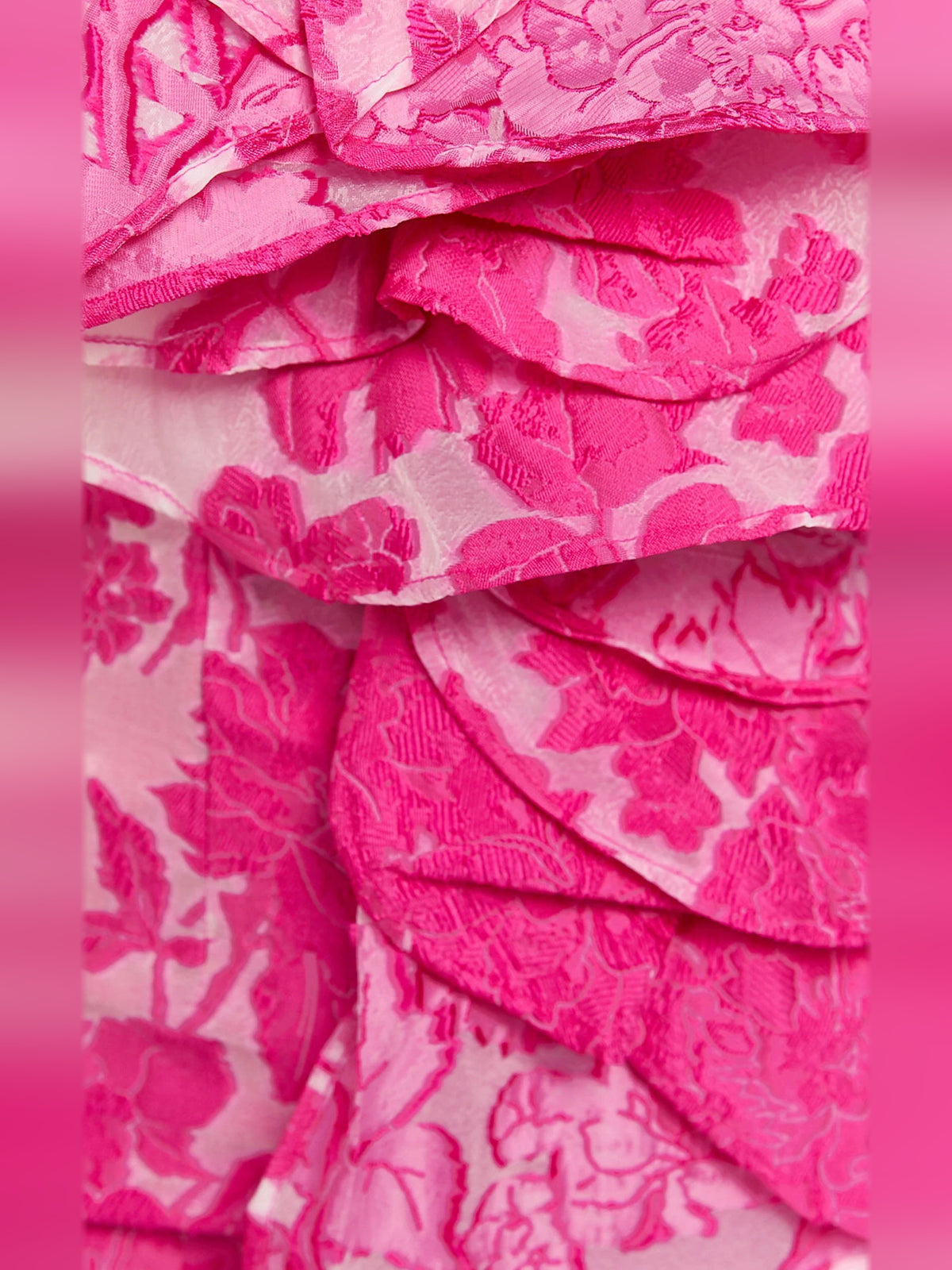 Hot Pink mini homecoming dress, alternate view showing the full-length silhouette